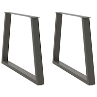 vidaXL Matbordsben V-formade 2 st antracit 90x(72-73,3) cm stål