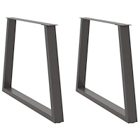 vidaXL Matbordsben V-formade 2 st antracit 100x(72-73,3) cm stål
