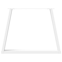 vidaXL Matbordsben V-formade 3 st vita 100x(72-73,3) cm stål