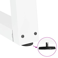 vidaXL Matbordsben V-formade 3 st vita 100x(72-73,3) cm stål