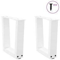 vidaXL Soffbordsben V-formade 2 st vita 30x(30-31,3) cm stål