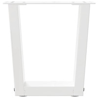 vidaXL Soffbordsben V-formade 2 st vita 30x(30-31,3) cm stål