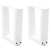 vidaXL Soffbordsben V-formade 2 st vita 40x(30-31,3) cm stål