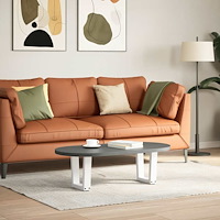 vidaXL Soffbordsben V-formade 2 st vita 40x(30-31,3) cm stål