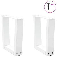 vidaXL Soffbordsben V-formade 2 st vita 40x(30-31,3) cm stål