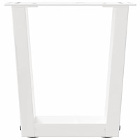 vidaXL Soffbordsben V-formade 2 st vita 40x(30-31,3) cm stål