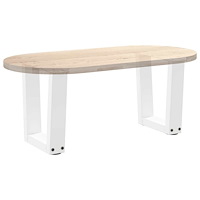 vidaXL Soffbordsben V-formade 2 st vita 40x(30-31,3) cm stål