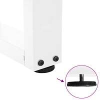 vidaXL Soffbordsben V-formade 2 st vita 40x(30-31,3) cm stål