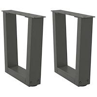 vidaXL Soffbordsben V-formade 2 st antracit 40x(30-31,3) cm stål