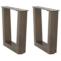 vidaXL Soffbordsben V-formade 2 st naturstål 40x(30-31,3) cm stål