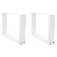 vidaXL Soffbordsben V-formade 2 st vita 50x(30-31,3) cm stål