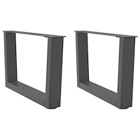 vidaXL Soffbordsben V-formade 2 st antracit 50x(30-31,3) cm stål