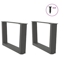 vidaXL Soffbordsben V-formade 2 st antracit 50x(30-31,3) cm stål