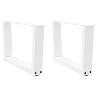 vidaXL Soffbordsben V-formade 2 st vita 60x(30-31,3) cm stål