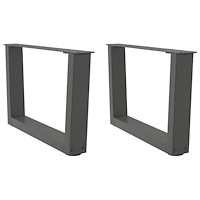 vidaXL Soffbordsben V-formade 2 st antracit 60x(30-31,3) cm stål