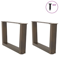 vidaXL Soffbordsben V-formade 2 st naturstål 60x(30-31,3) cm stål