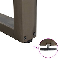 vidaXL Soffbordsben V-formade 2 st naturstål 60x(30-31,3) cm stål