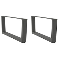 vidaXL Soffbordsben V-formade 2 st antracit 70x(30-31,3) cm stål