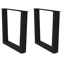vidaXL Soffbordsben V-formade 2 st svarta 50x(42-43,3) cm stål