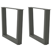 vidaXL Soffbordsben V-formade 2 st antracit 50x(42-43,3) cm stål