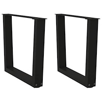 vidaXL Soffbordsben V-formade 2 st svarta 60x(42-43,3) cm stål