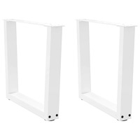 vidaXL Soffbordsben V-formade 2 st vita 60x(42-43,3) cm stål