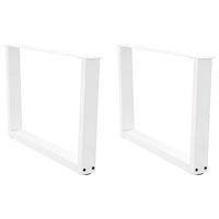 vidaXL Soffbordsben V-formade 2 st vita 70x(42-43,3) cm stål