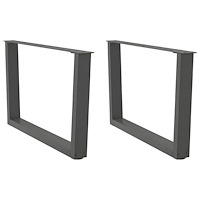 vidaXL Soffbordsben V-formade 2 st antracit 70x(42-43,3) cm stål