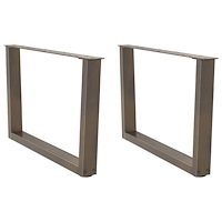 vidaXL Soffbordsben V-formade 2 st naturstål 70x(42-43,3) cm stål