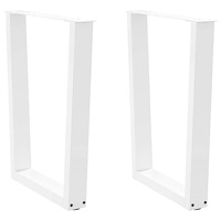 vidaXL Matbordsben V-formade 2 st vita 70x(72-73,3) cm stål