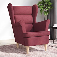 vidaXL Fåtölj vinröd 74x84x100 cm tyg