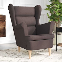 vidaXL Fåtölj mörkbrun 74x84x100 cm tyg
