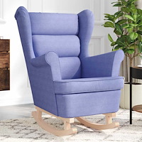 vidaXL Gungstol Jeans blå 74x90x102 cm tyg