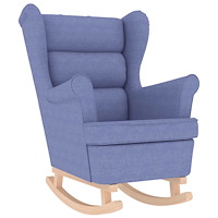 vidaXL Gungstol Jeans blå 74x90x102 cm tyg