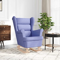vidaXL Gungstol Jeans blå 74x90x102 cm tyg