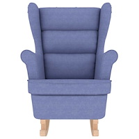 vidaXL Gungstol Jeans blå 74x90x102 cm tyg
