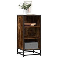 vidaXL Skänk rökfärgad ek 35,5x35x76 cm konstruerat trä och metall
