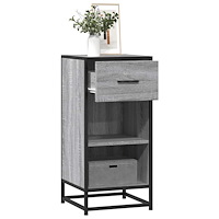 vidaXL Skänk grå sonoma 35,5x35x76 cm konstruerat trä och metall