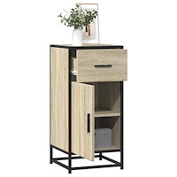 vidaXL Skåp sonoma-ek 35,5x35x76 cm konstruerat trä och metall