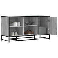 vidaXL Skobänk grå sonoma 100x40x53,5 cm konstruerat trä och metall