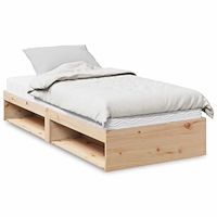 vidaXL Dagbädd med madrass 90x190 cm massiv furu