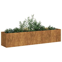 vidaXL Planteringskärl rostig 200x40x40 cm väderbeständigt stål