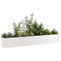 vidaXL Trädgårdskruka 280x40x40 cm rostfritt stål