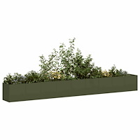 vidaXL Odlingslåda olivgrön 360x40x40 cm kallvalsat stål