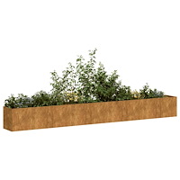 vidaXL Planteringskärl rostig 360x40x40 cm väderbeständigt stål