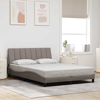 vidaXL Sängram utan madrass taupe 120x200 cm tyg