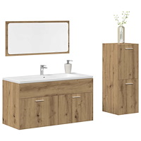 vidaXL Badrumsmöbler set 3 delar artisan ek konstruerat trä