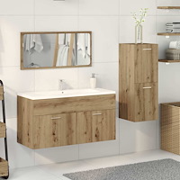 vidaXL Badrumsmöbler set 3 delar artisan ek konstruerat trä