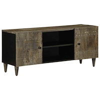 vidaXL TV-bänk ljusgrå 105x33,5x46 cm mango i massivt trä