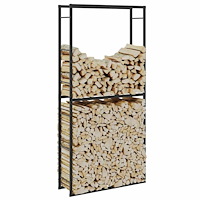 vidaXL Vedställ svart 100x30x209 cm stål